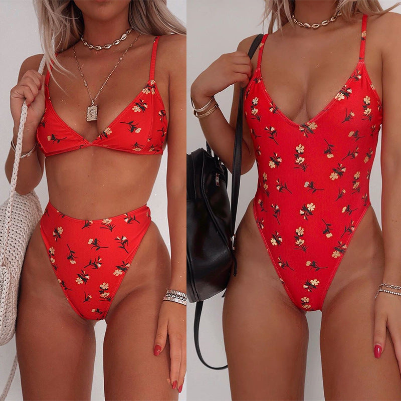 Floral sexy swimsuit