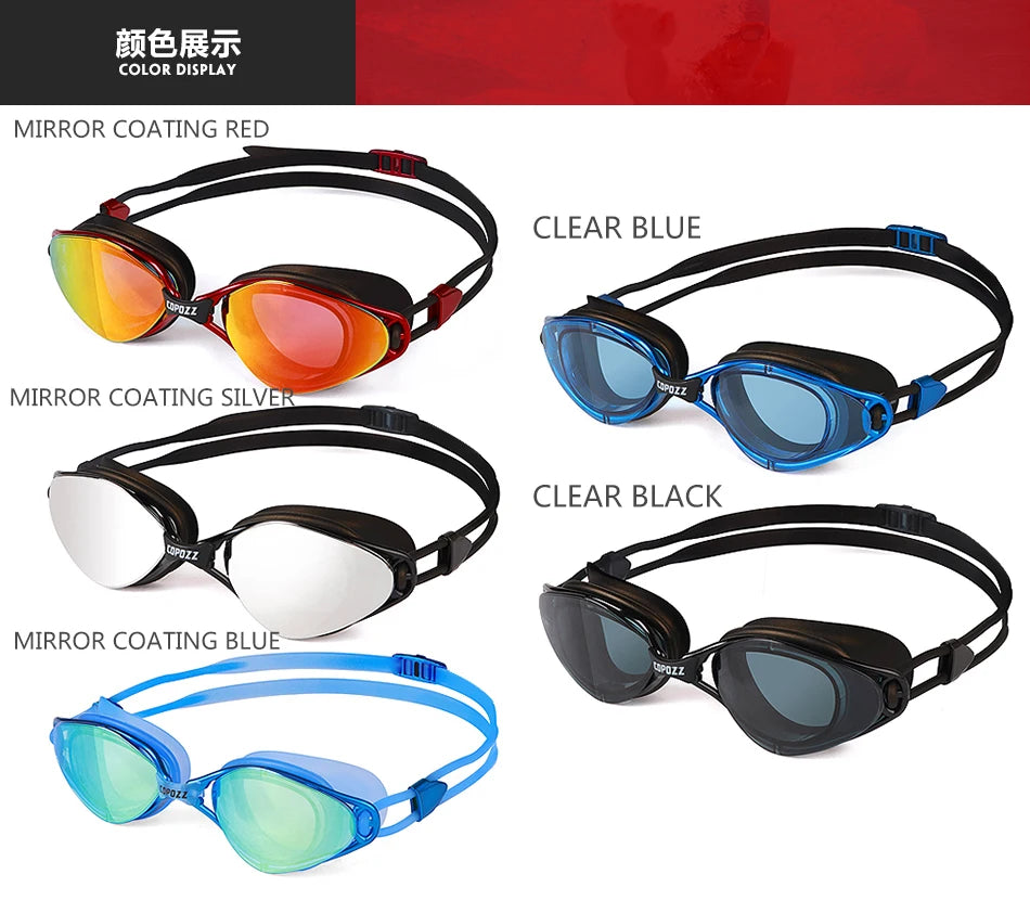 COPOZZ Professional Swimming Goggles – Anti-Fog UV Protection for Men & Women