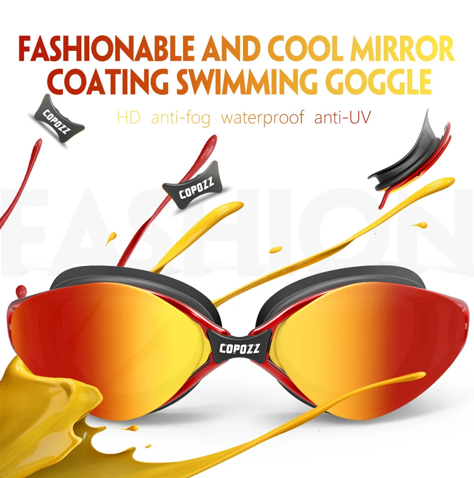 COPOZZ Professional Swimming Goggles – Anti-Fog UV Protection for Men & Women