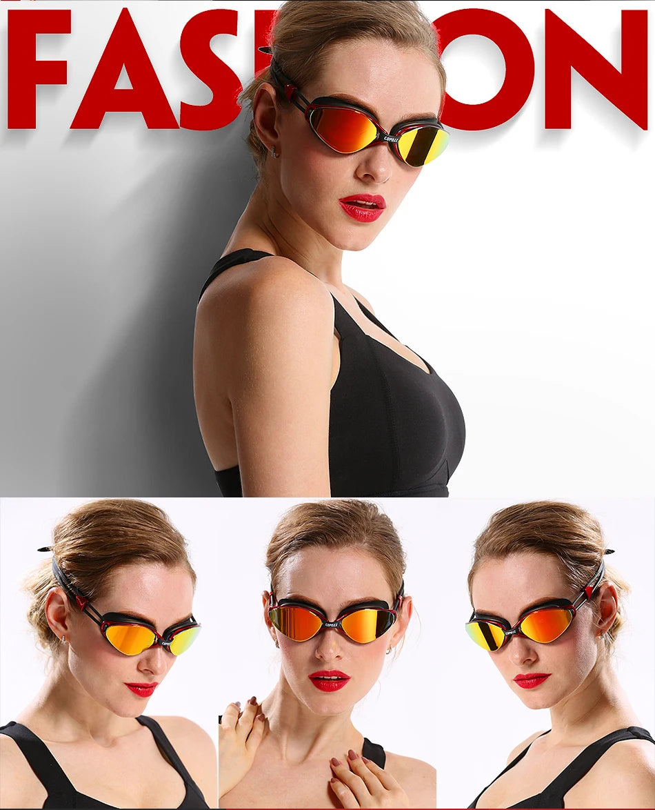 COPOZZ Professional Swimming Goggles – Anti-Fog UV Protection for Men & Women