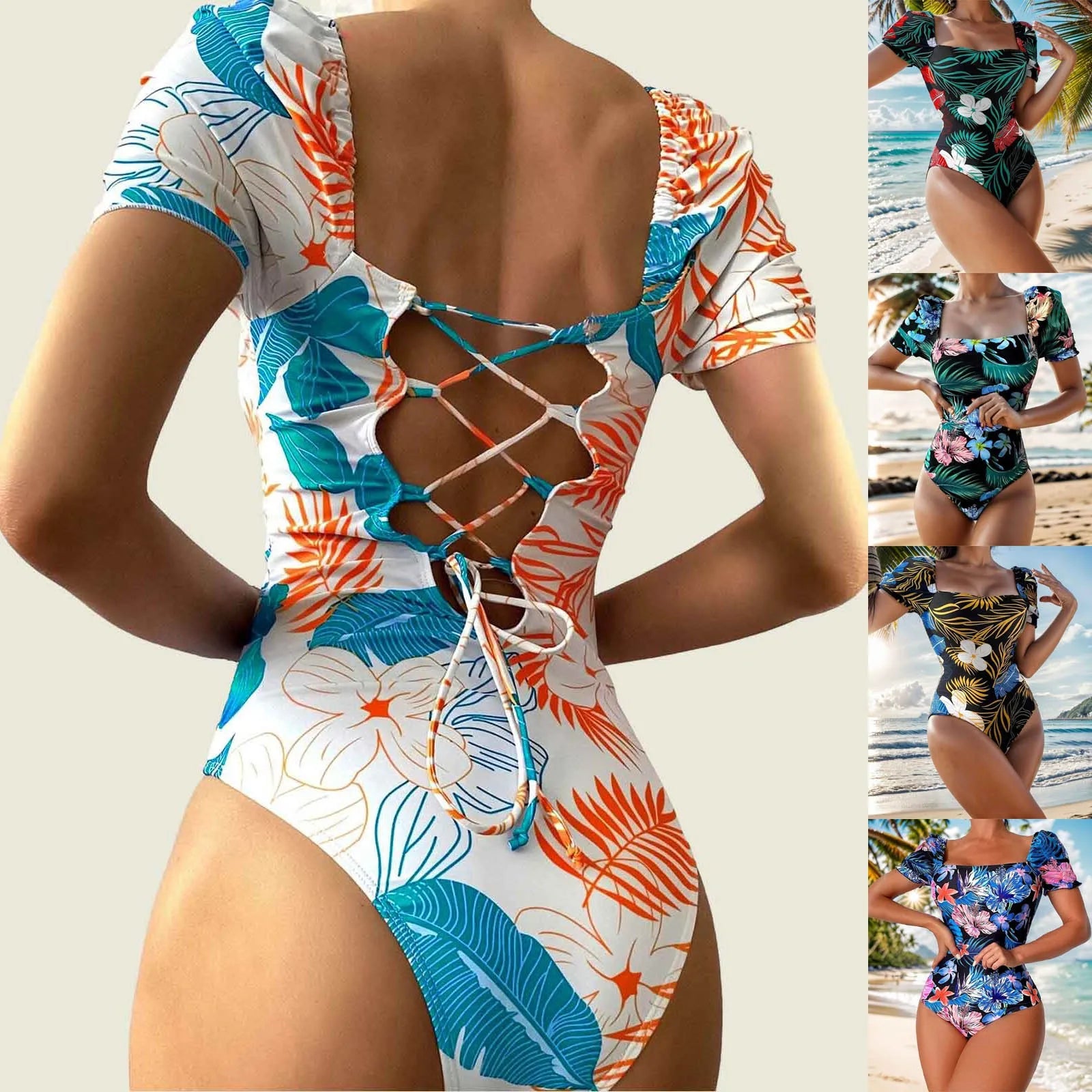 Women’s Floral Print Triangle Bikini