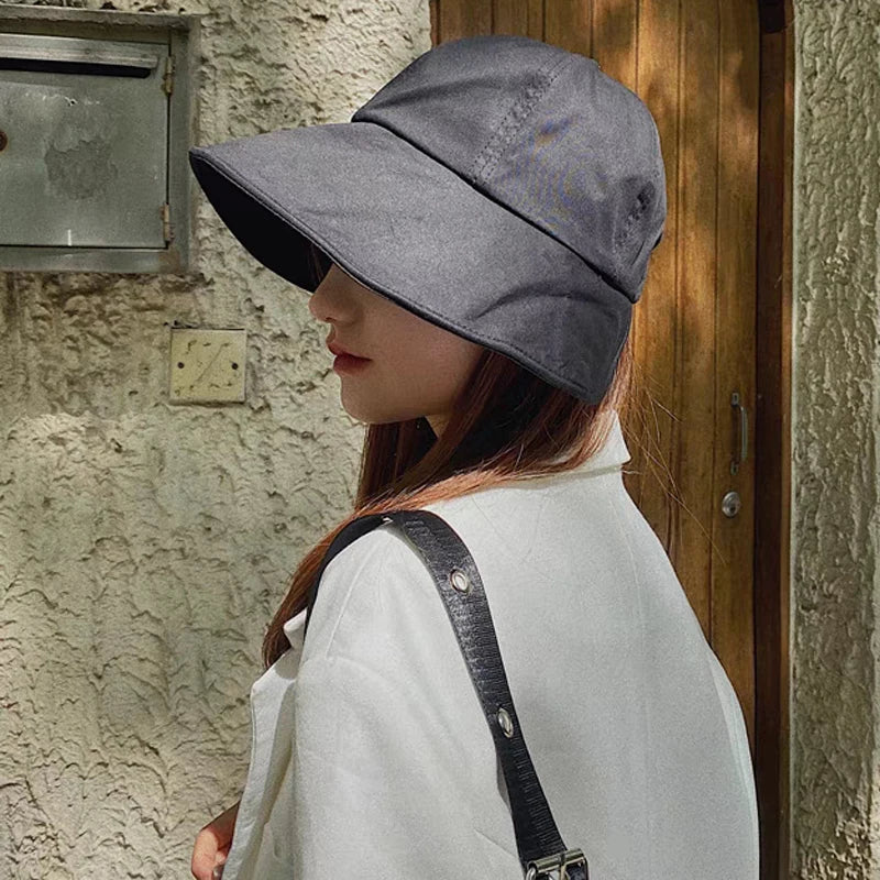 Summer Foldable Wide Brim Sun Hat – UV Protection Adjustable Beach Cap