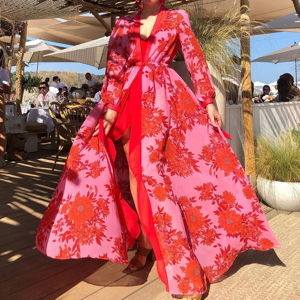 Blue Eyes Bikini Beach Cover-Up – Long Kaftan Sarong Tunic