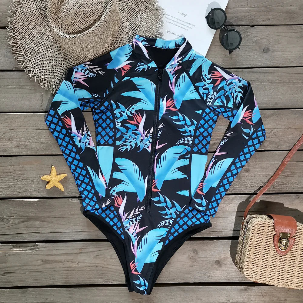 Women’s Rashguard One-Piece Swimsuit