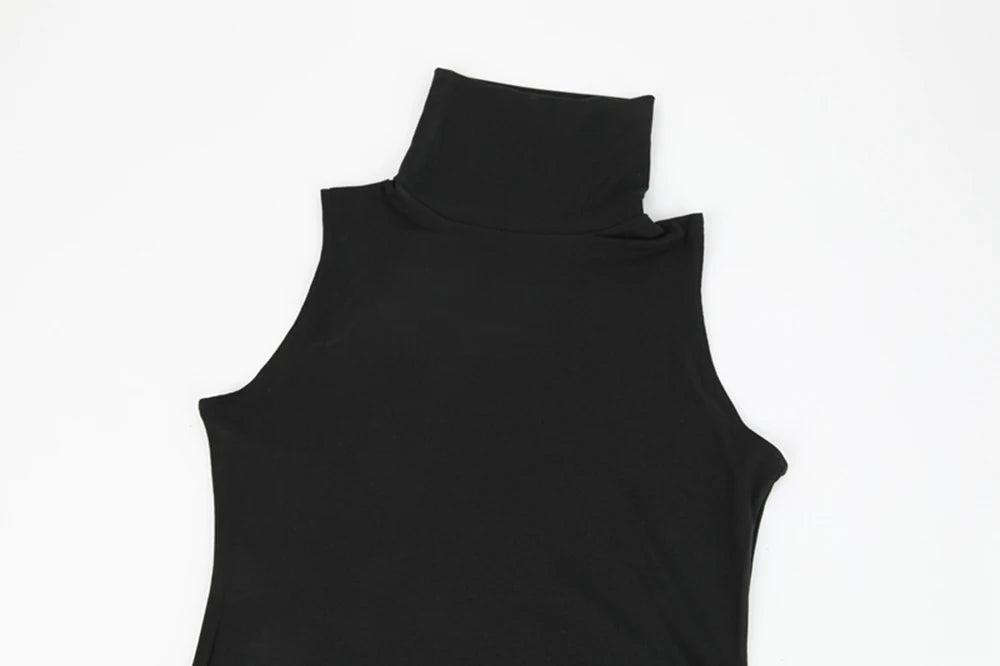 Sleeveless High Neck Bodysuit