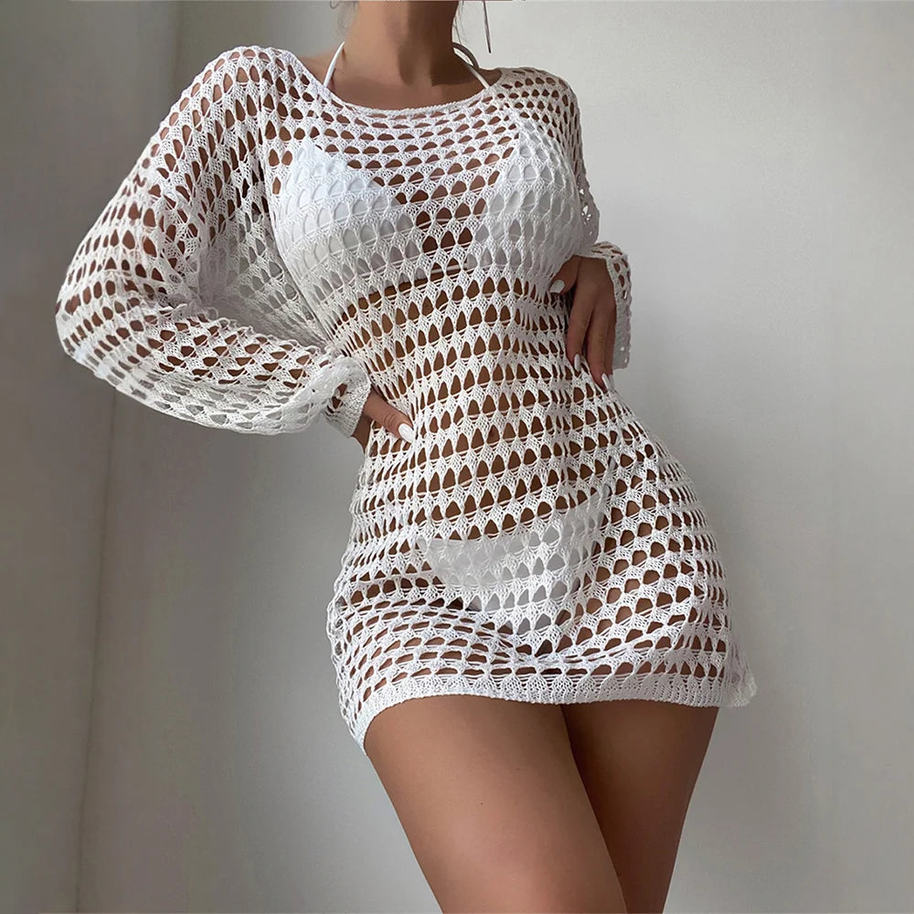 Mia Muse Women’s Smock Dress – Casual Summer Slim Fit Long Sleeve Beach Dress