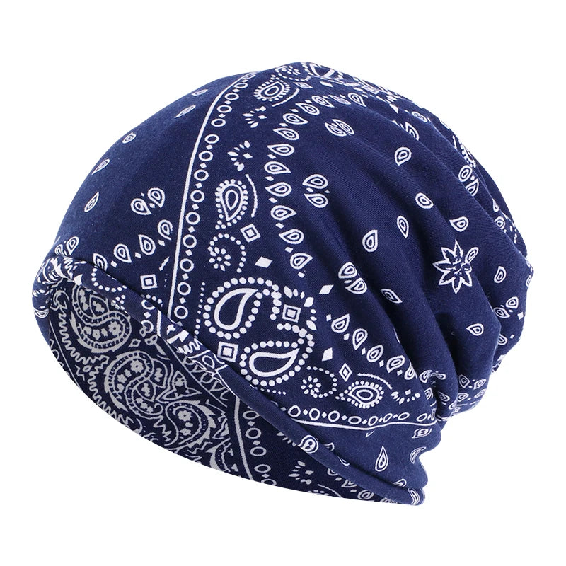 Winter Paisley Beanie – Slouchy Hat for Men & Women, Warm Ski Cap
