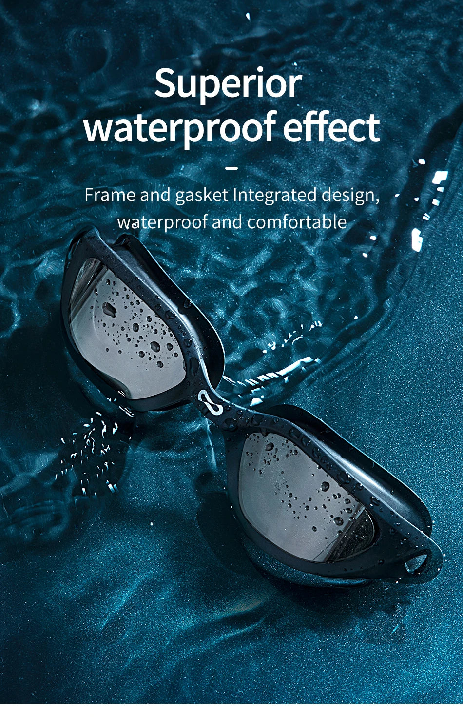 COPOZZ HD Swimming Goggles – Anti-Fog UV Protection for Men & Women