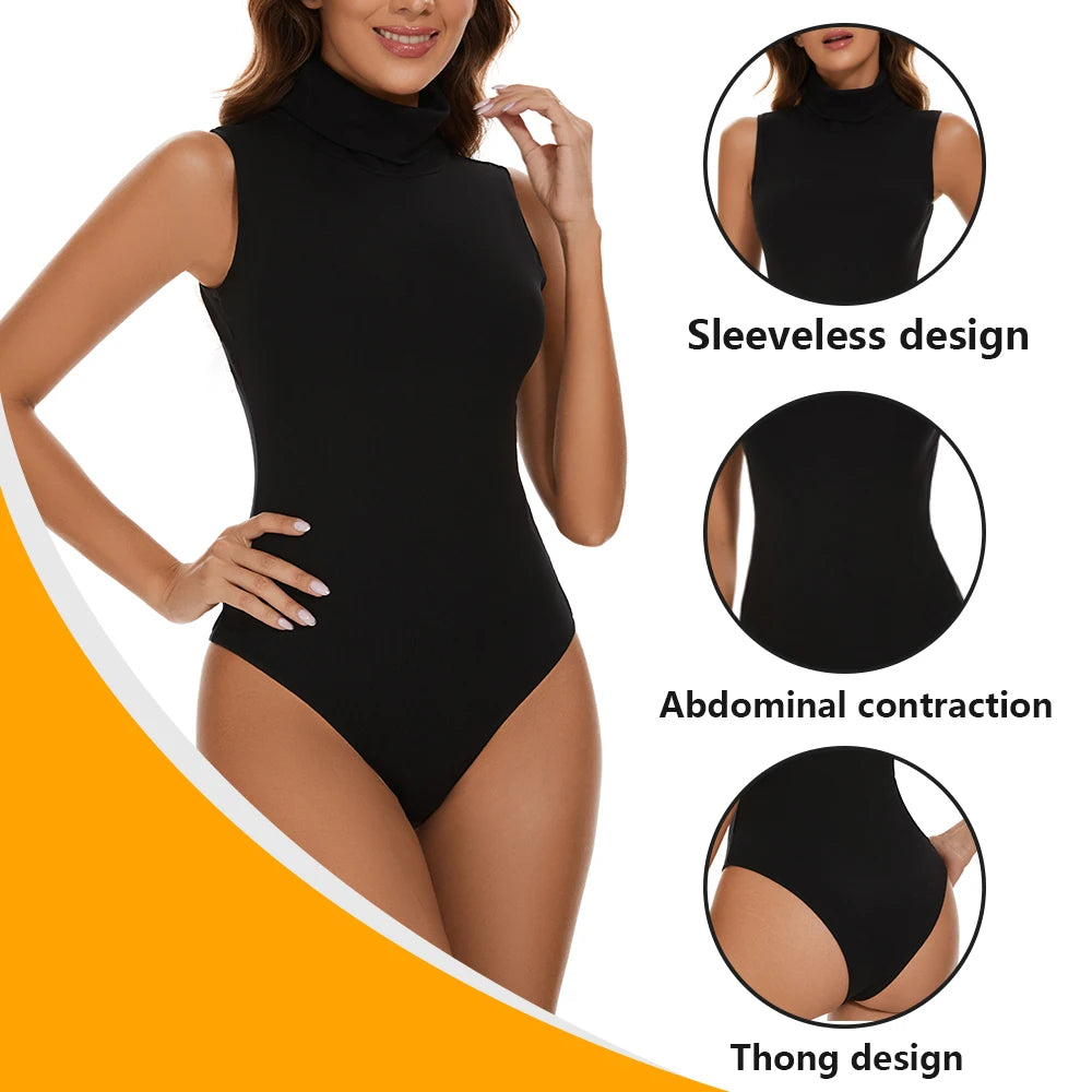 Sleeveless High Neck Bodysuit