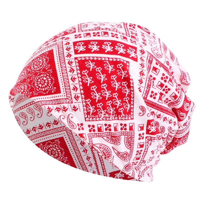 Winter Paisley Beanie – Slouchy Hat for Men & Women, Warm Ski Cap