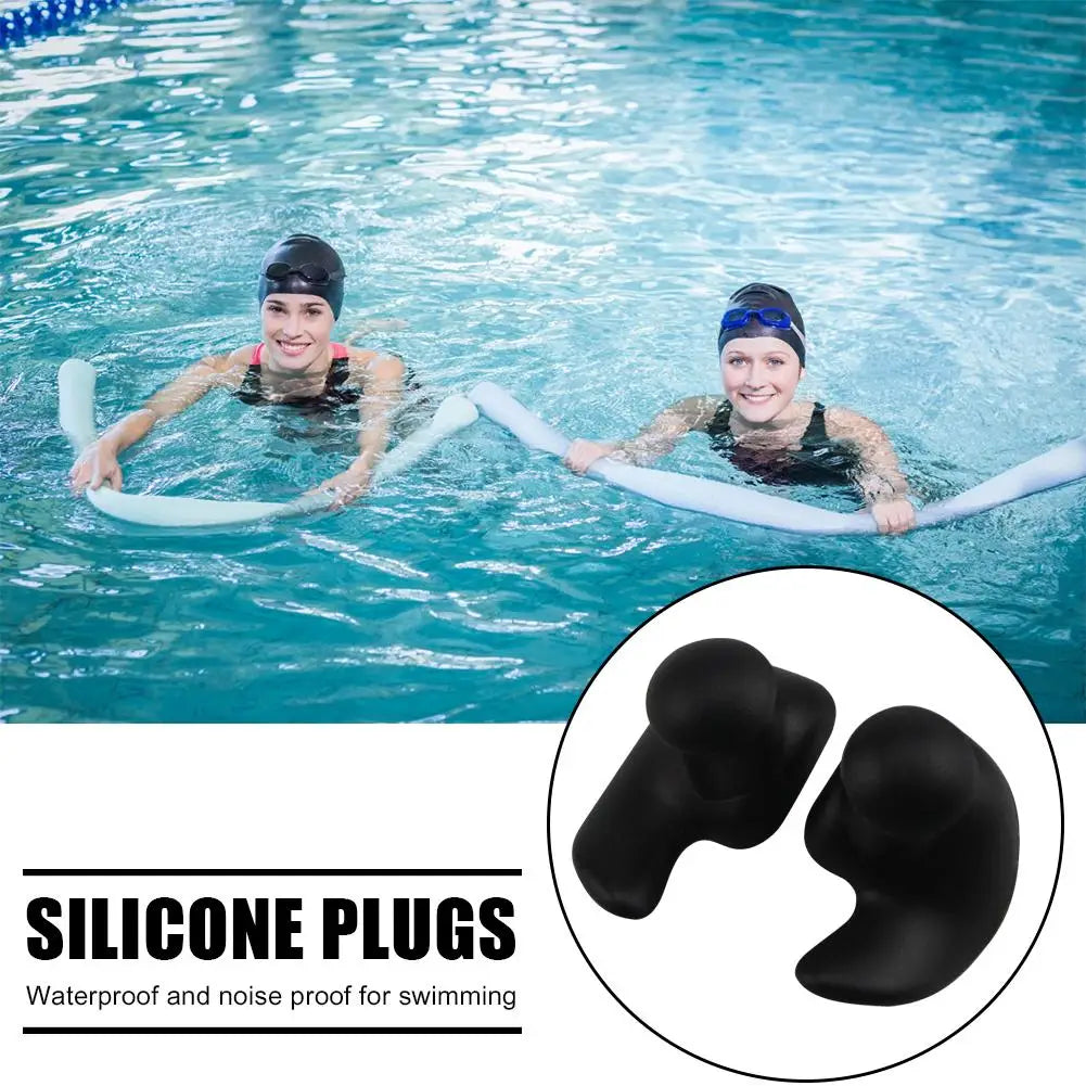 1 Pair Silicone Waterproof Earplugs – Durable Swimming Accessories