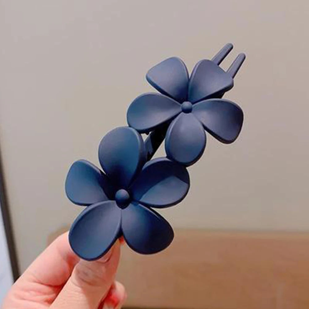 Frosted Flower Hair Claw Clips – Matte Hair Accessories for Women & Girls