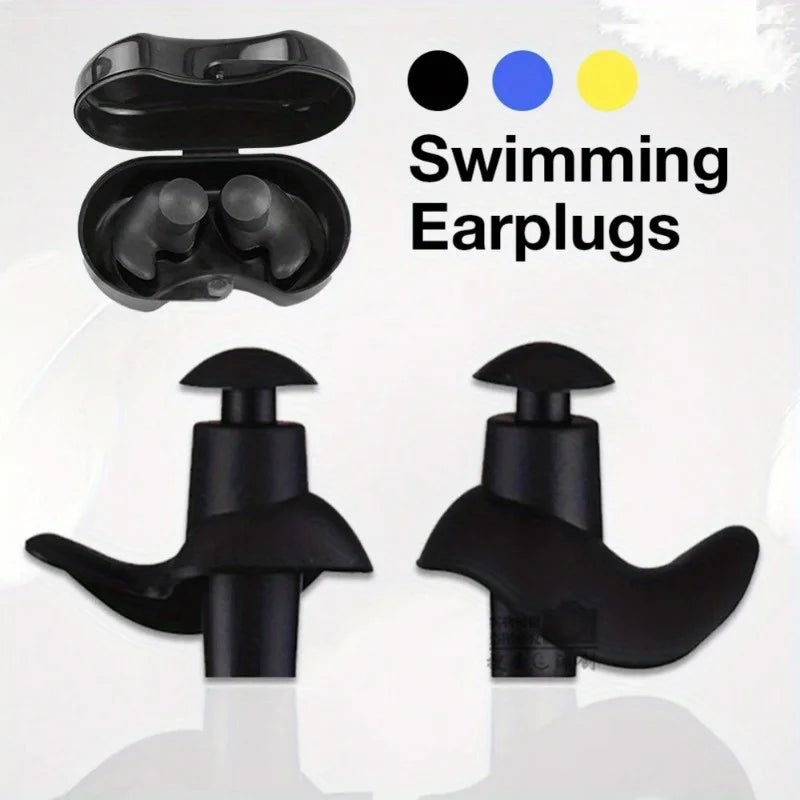 2PCS Waterproof Swimming Earplugs – Reusable Silicone for Diving & Showering