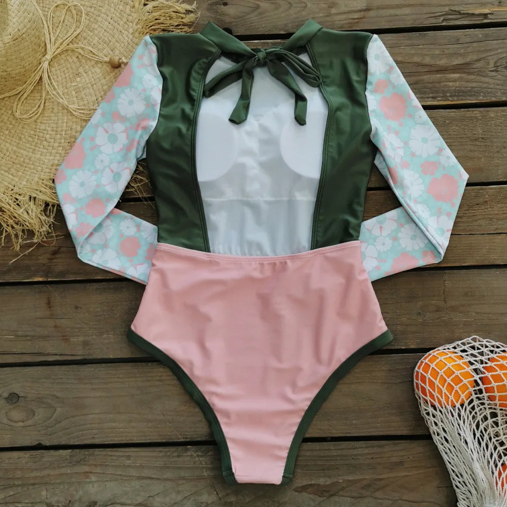 Women’s Rashguard One-Piece Swimsuit