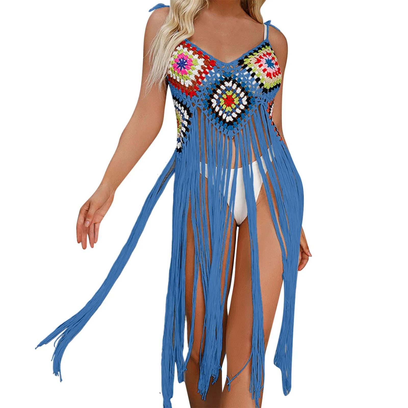 Women’s Sexy Tassel Beach Cover-Up – Mid-Length Skirt Bikini