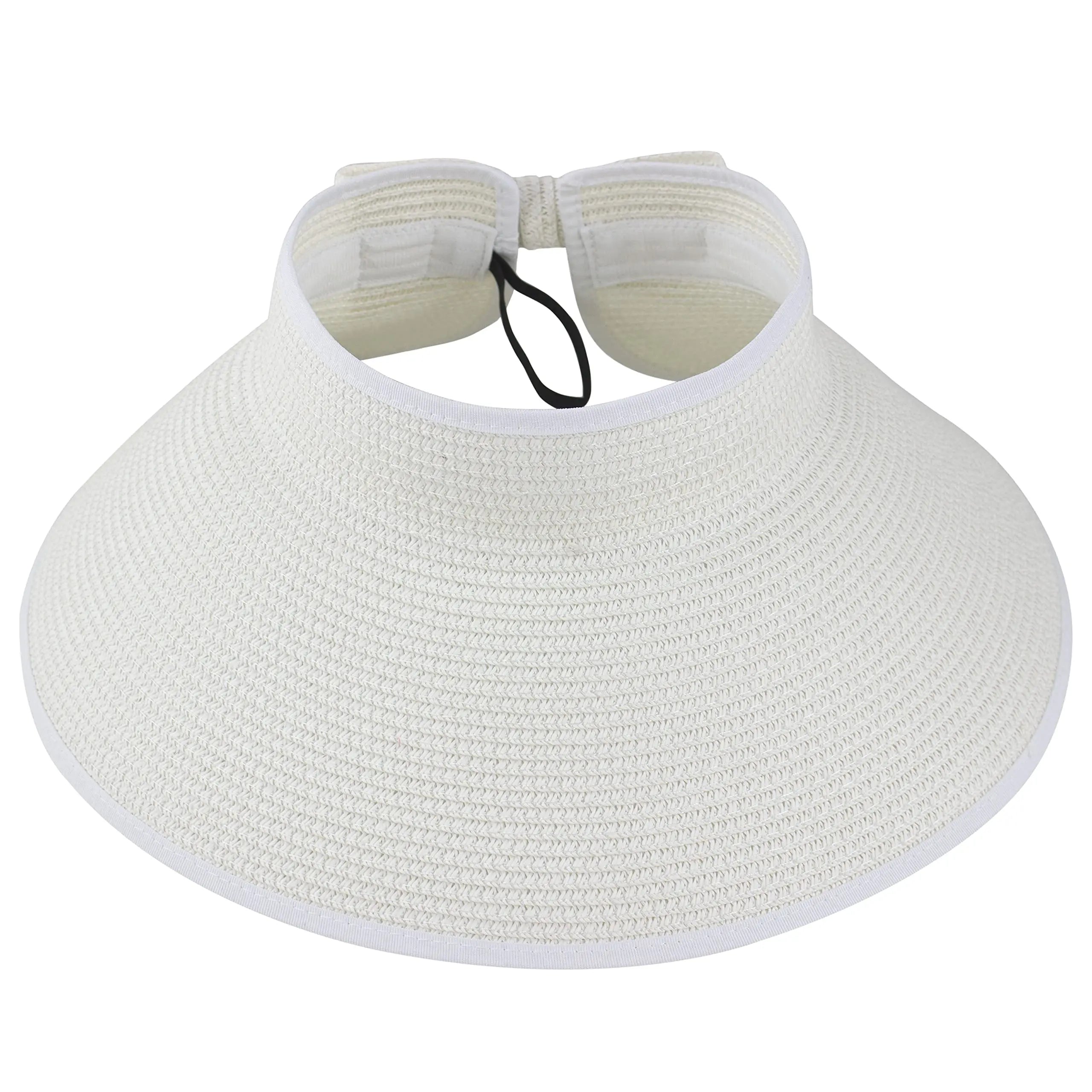 Women’s Roll-Up Sun Visor – Foldable Wide Brim UV Protection Hat