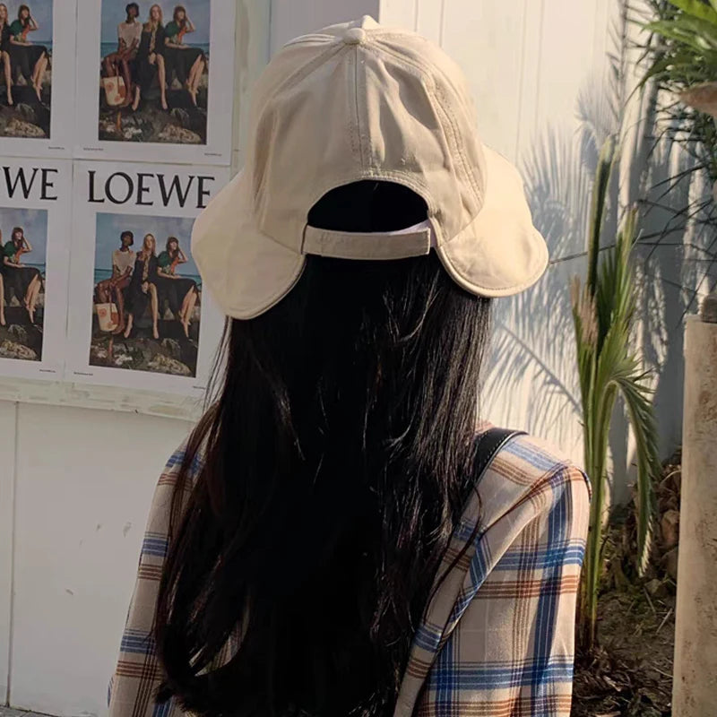 Summer Foldable Wide Brim Sun Hat – UV Protection Adjustable Beach Cap
