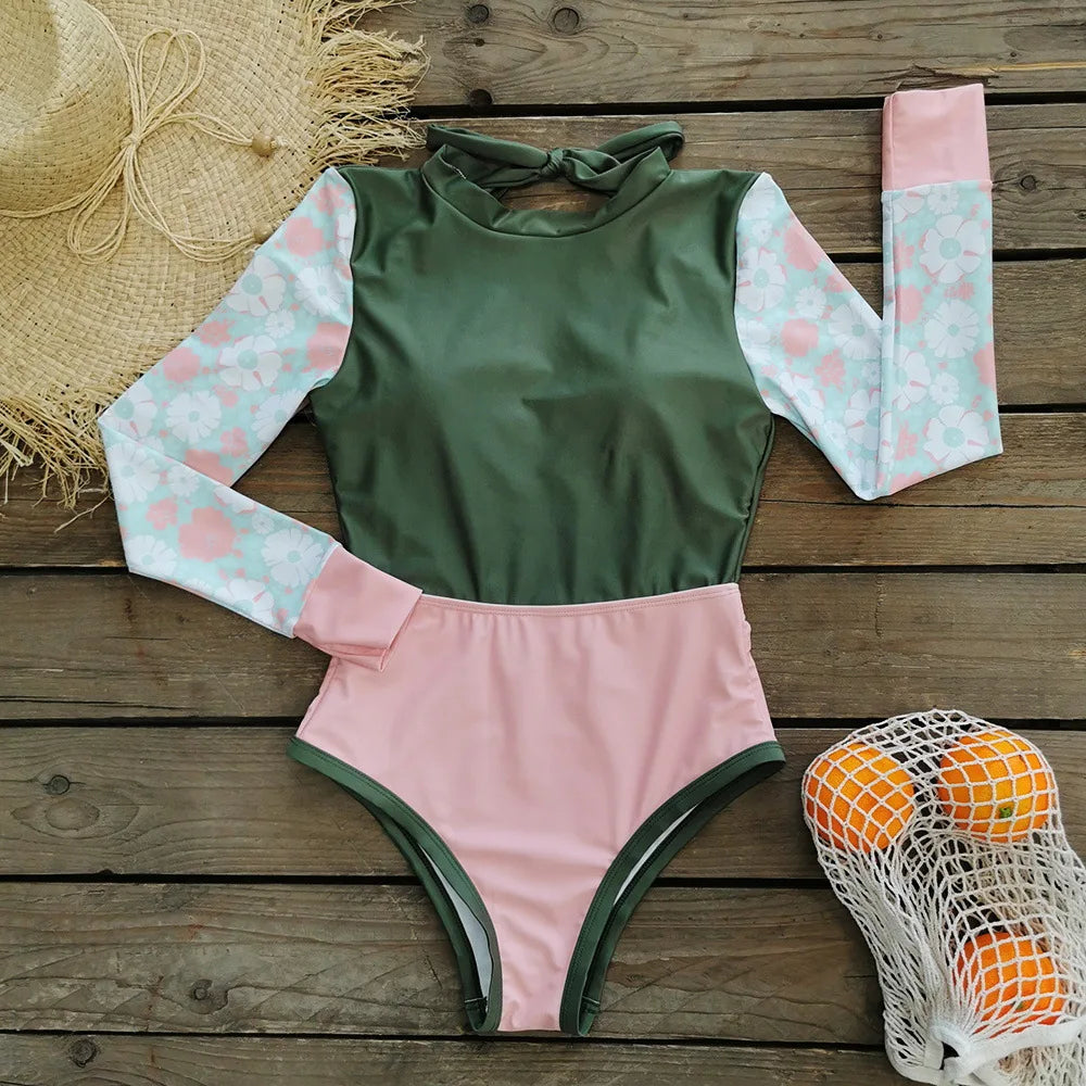 Women’s Rashguard One-Piece Swimsuit