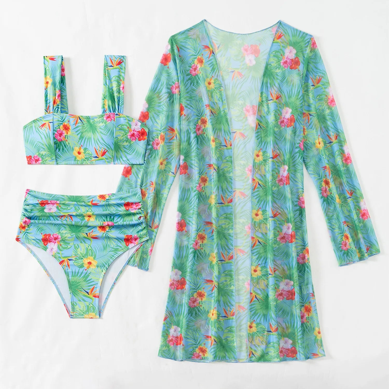 2025 Women’s Elegant 3-Piece Bikini Set – Beachwear Swimsuit Cover-Up