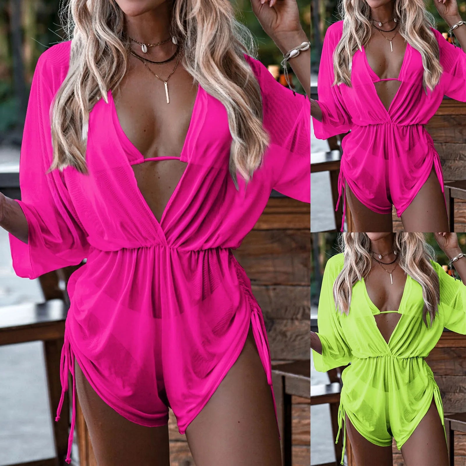 Women’s Bikini Set – Three-Piece Beach Swimsuit with Jumpsuit