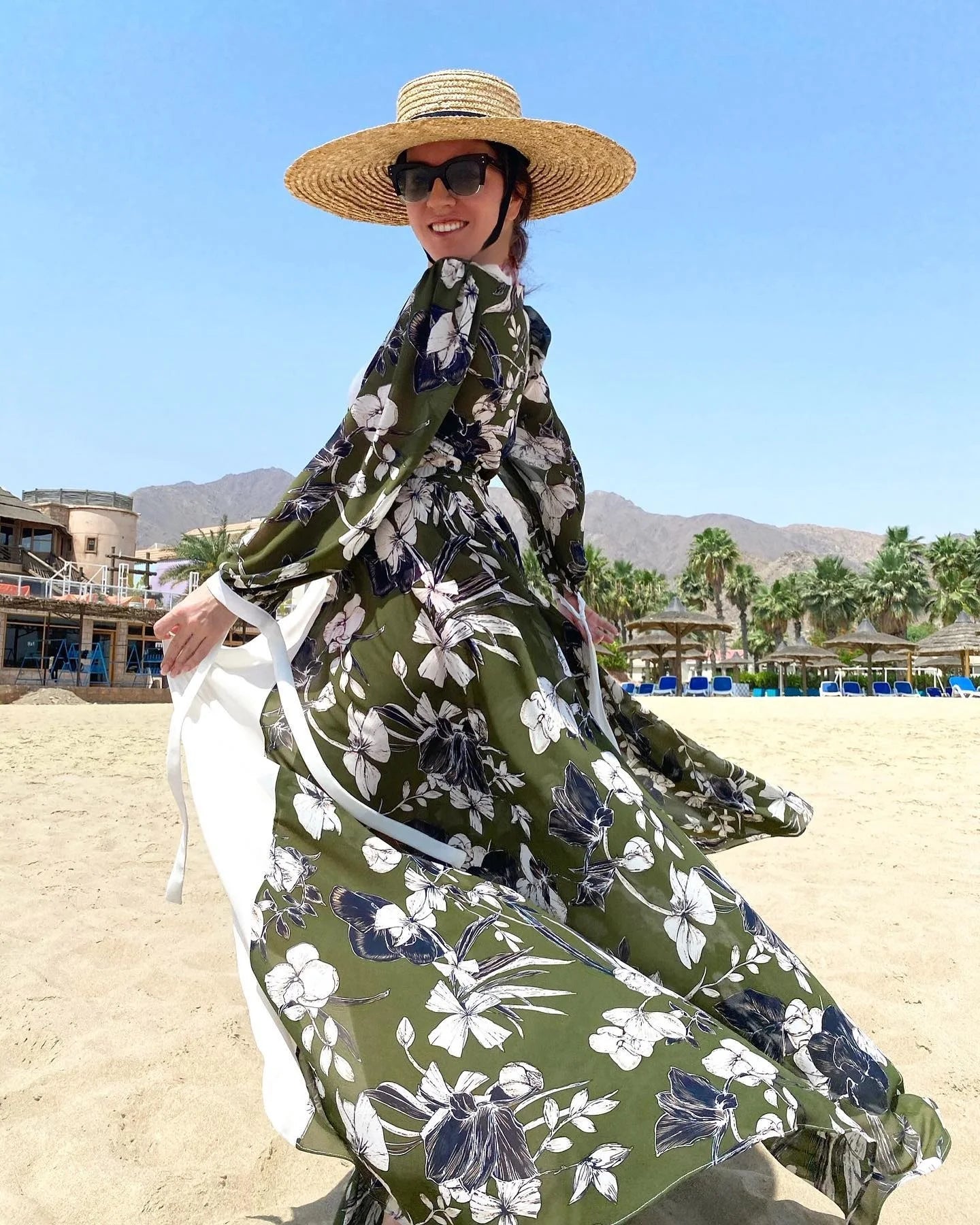 Women’s Crochet Beach Cover-Up Dress – Kaftan Tunic Pareo
