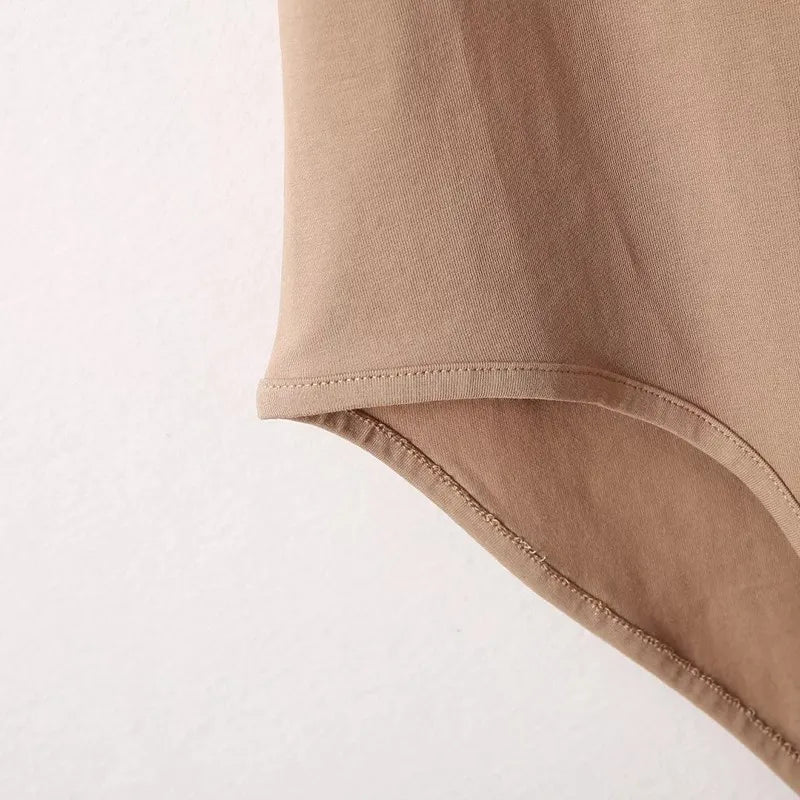 Summer New Bodysuits Solid Color Sexy V