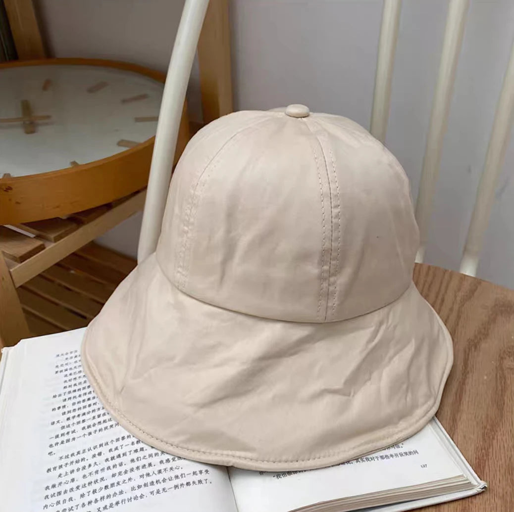 Summer Foldable Wide Brim Sun Hat – UV Protection Adjustable Beach Cap