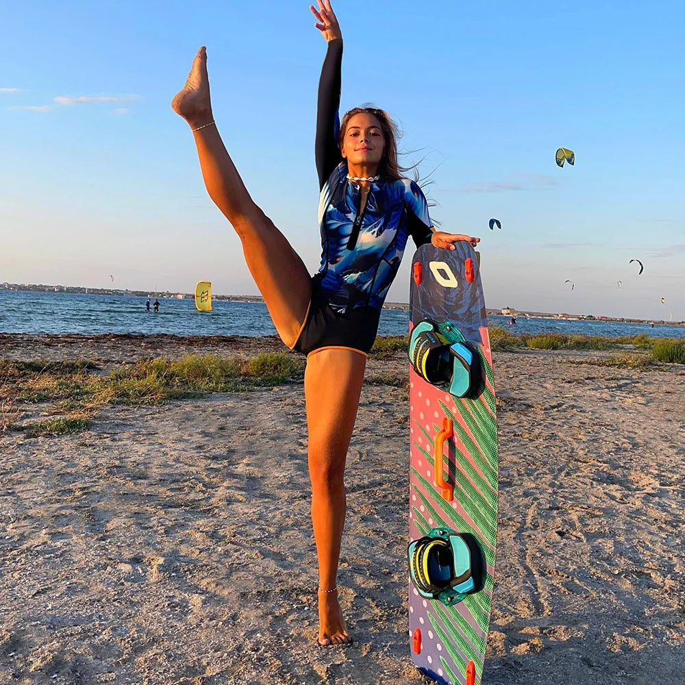 2025 Women’s Long Sleeve Surfing One-Piece Swimsuit