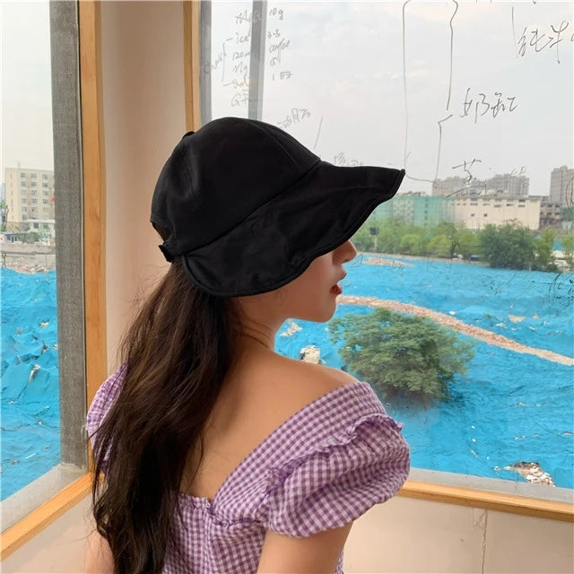 Summer Foldable Wide Brim Sun Hat – UV Protection Adjustable Beach Cap