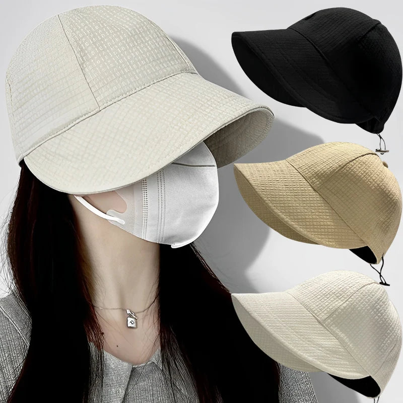 Summer Foldable Wide Brim Sun Hat – UV Protection Adjustable Beach Cap