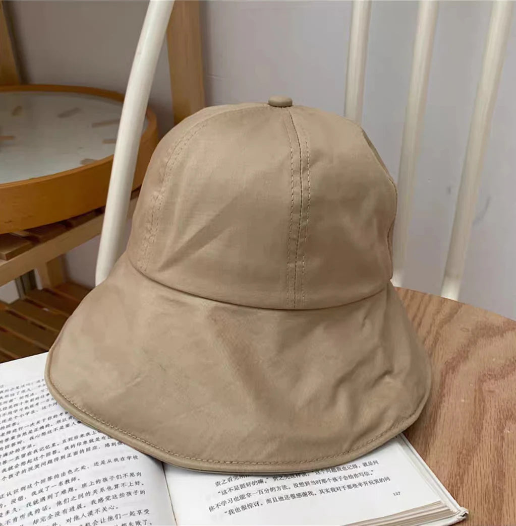 Summer Foldable Wide Brim Sun Hat – UV Protection Adjustable Beach Cap