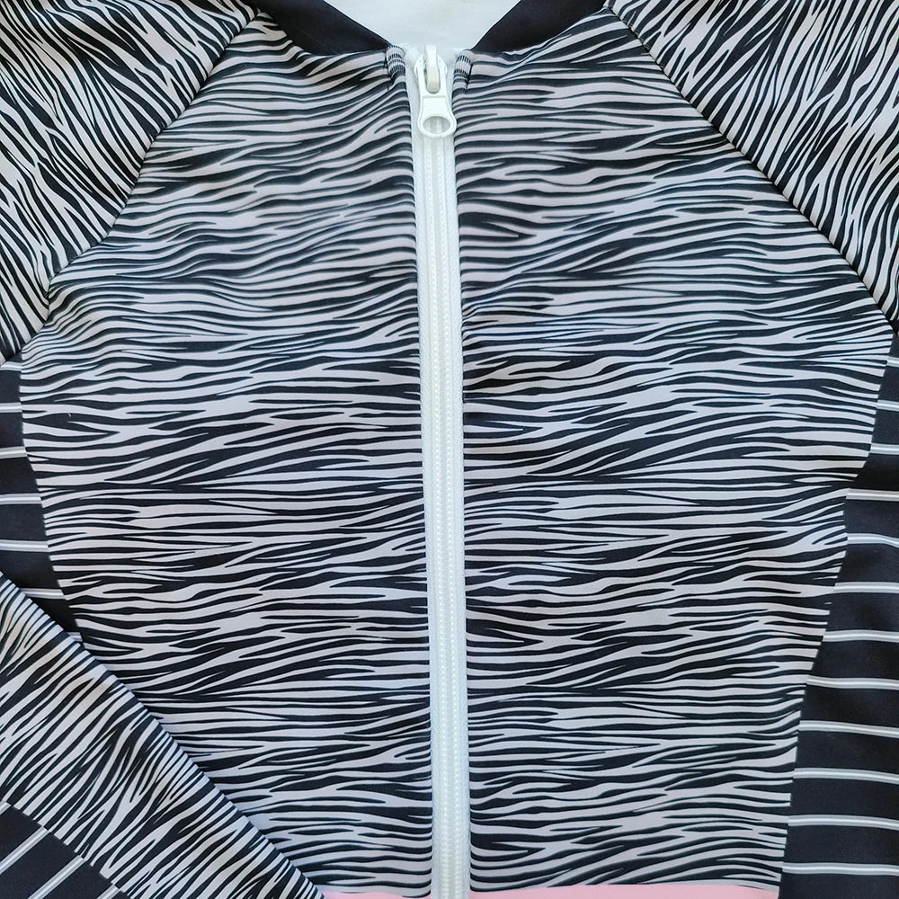 2025 Women’s Long Sleeve Surfing One-Piece Swimsuit