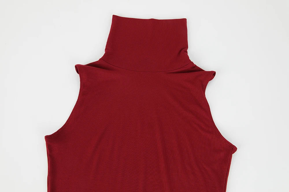 Sleeveless High Neck Bodysuit