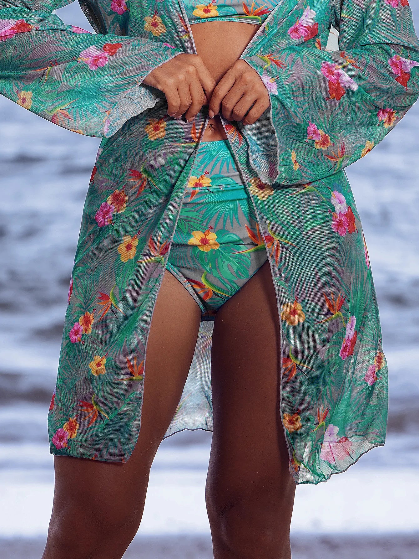 2025 Women’s Elegant 3-Piece Bikini Set – Beachwear Swimsuit Cover-Up