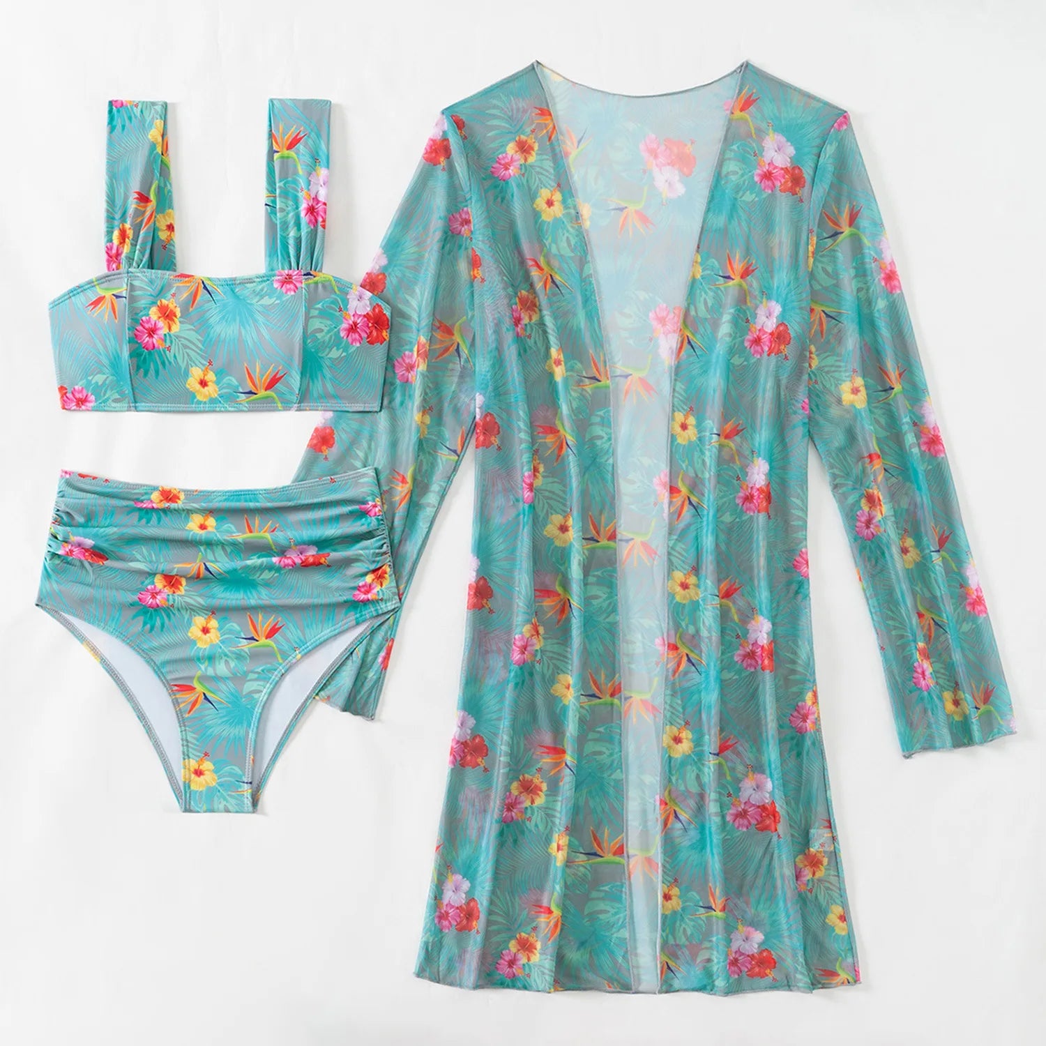 2025 Women’s Elegant 3-Piece Bikini Set – Beachwear Swimsuit Cover-Up