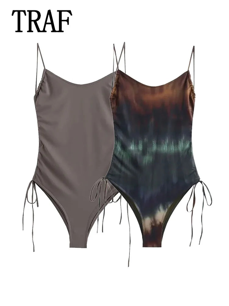Women’s Printed Plunge Swimsuit