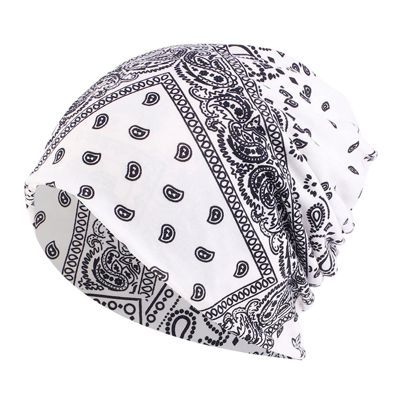 Winter Paisley Beanie – Slouchy Hat for Men & Women, Warm Ski Cap