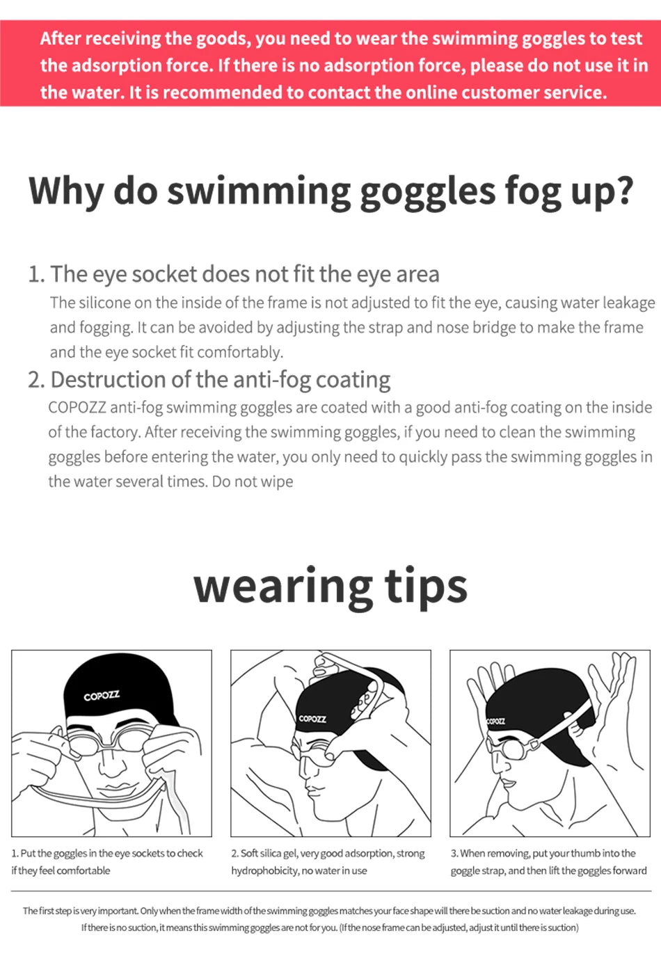 Copozz VISTEX Swimming Goggles – Waterproof, Anti-Fog Mirrored Swim Glasses