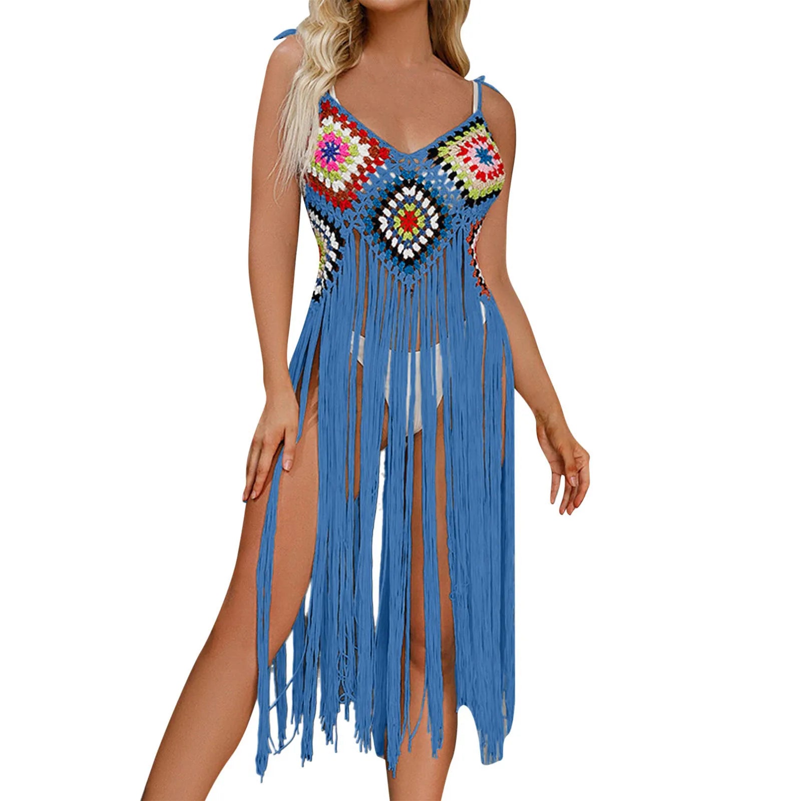 Women’s Sexy Tassel Beach Cover-Up – Mid-Length Skirt Bikini