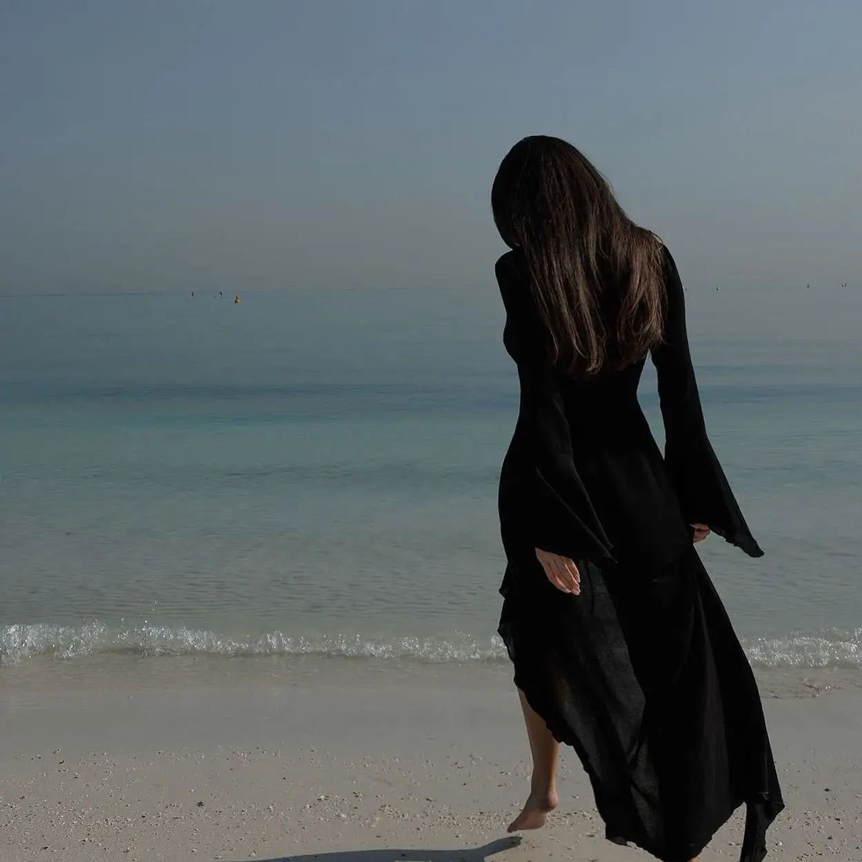 Sexy V-Neck Ruffled Chiffon Beach Cover-Up Dress