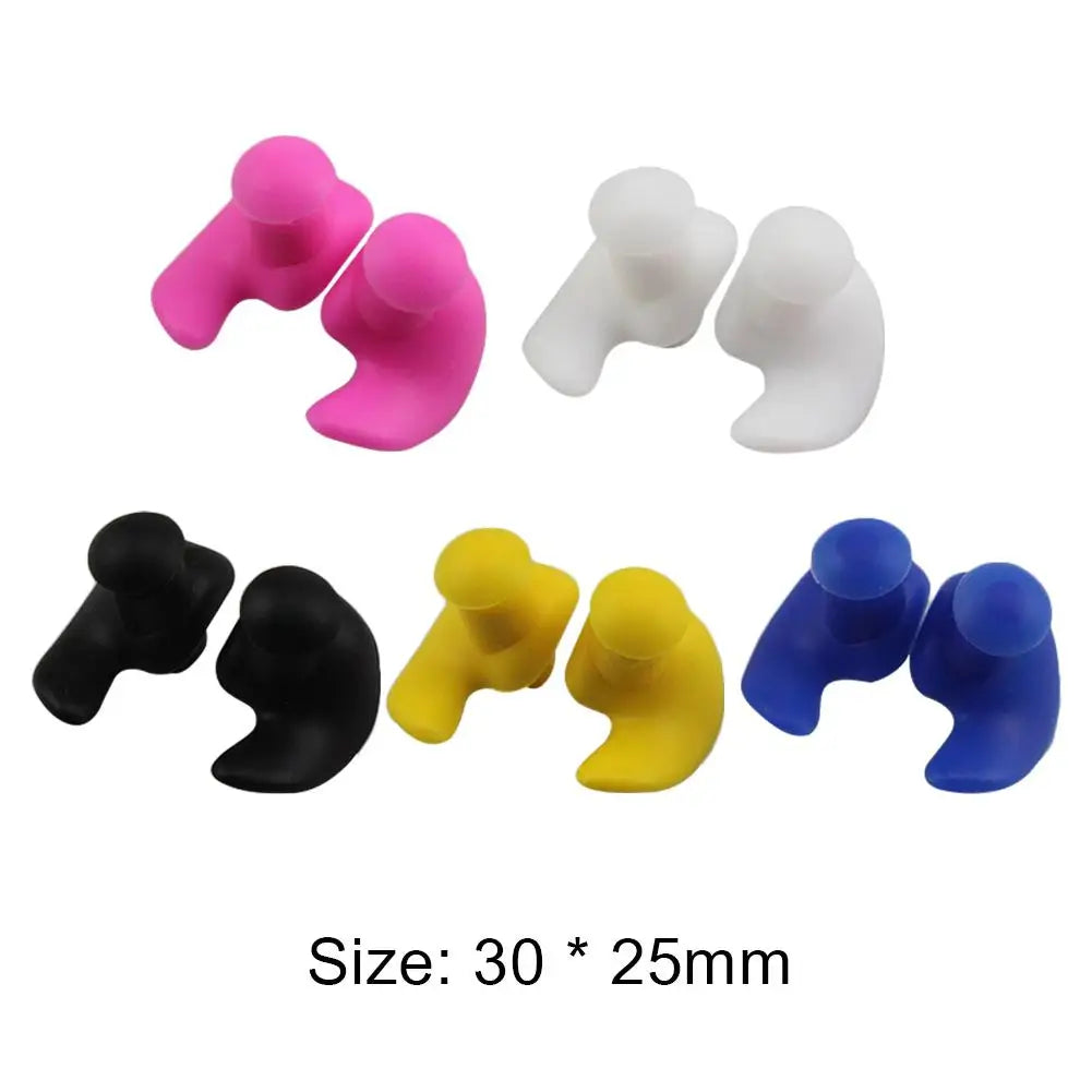 1 Pair Silicone Waterproof Earplugs – Durable Swimming Accessories