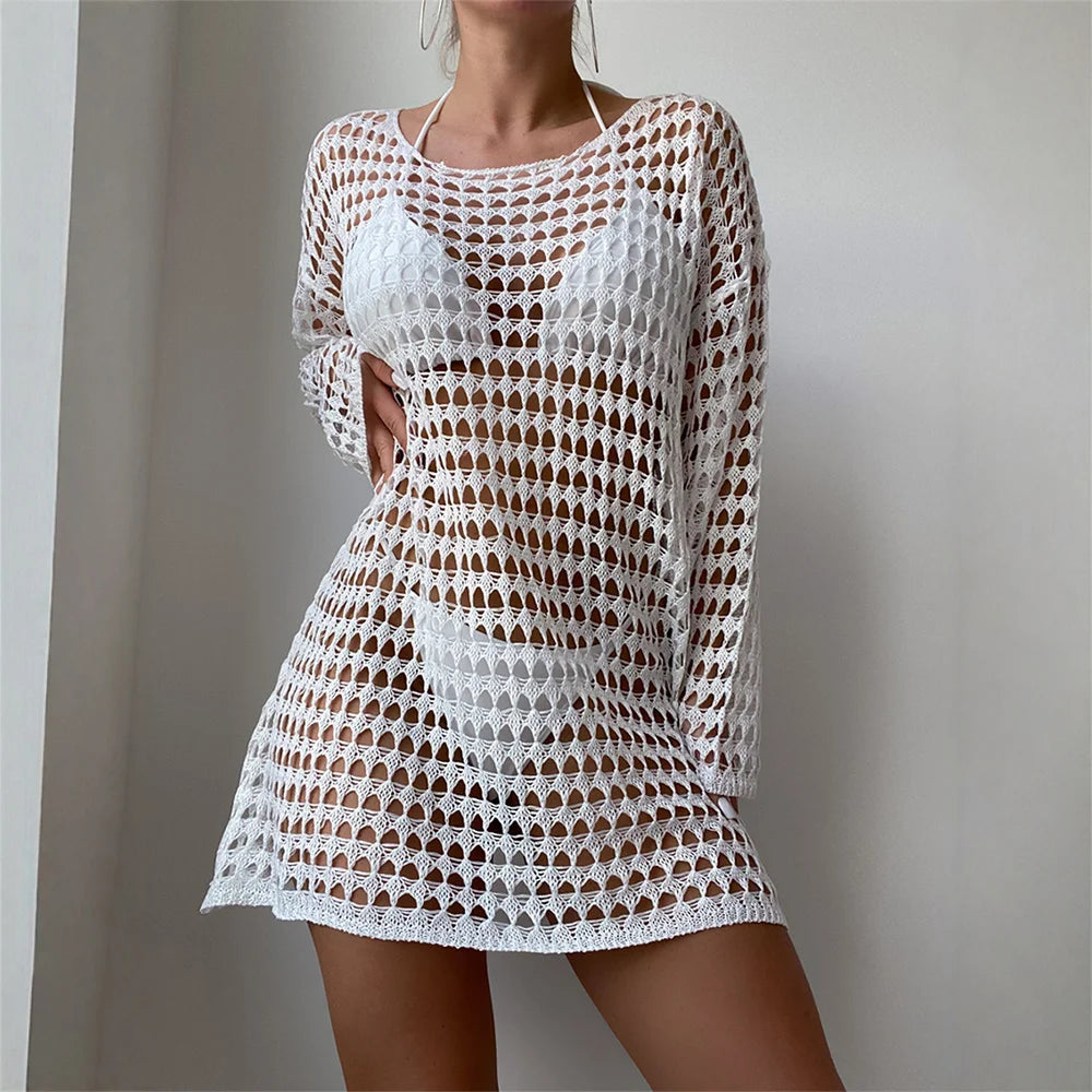 Mia Muse Women’s Smock Dress – Casual Summer Slim Fit Long Sleeve Beach Dress