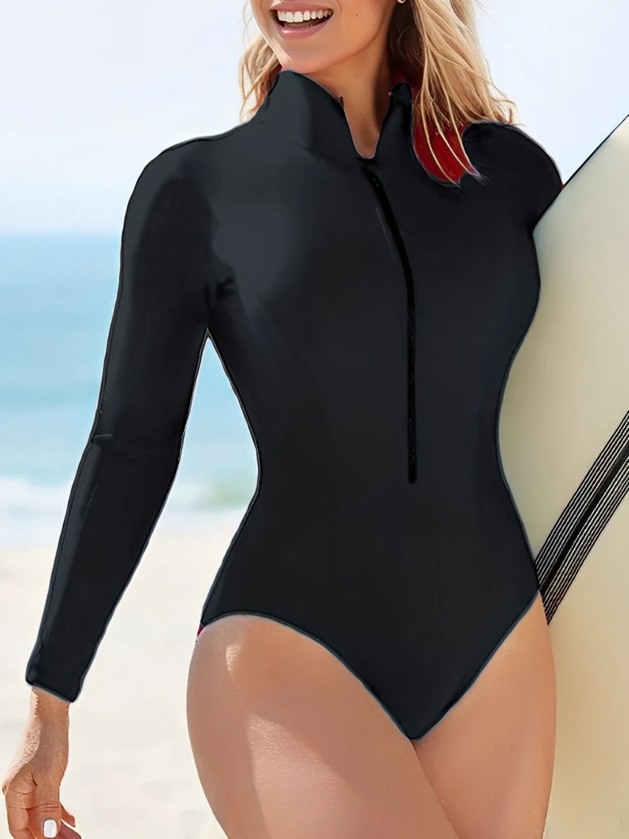 2025 Slim Long Sleeve Surfing Swimsuit
