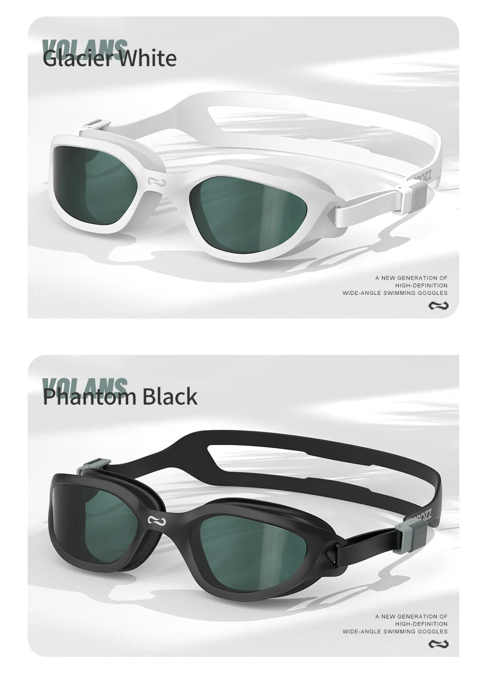 Copozz VISTEX Swimming Goggles – Waterproof, Anti-Fog Mirrored Swim Glasses