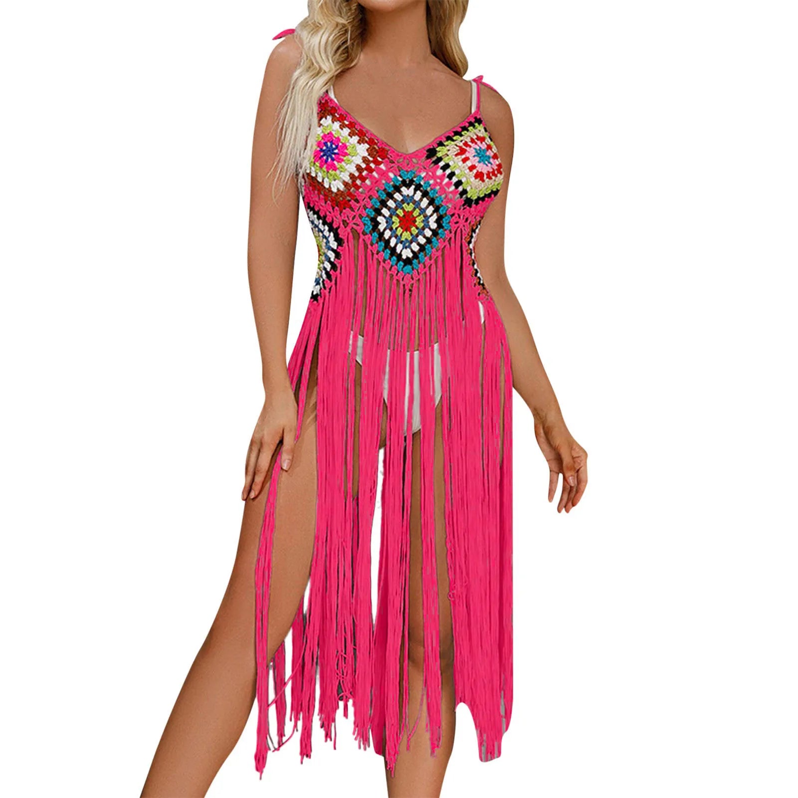 Women’s Sexy Tassel Beach Cover-Up – Mid-Length Skirt Bikini