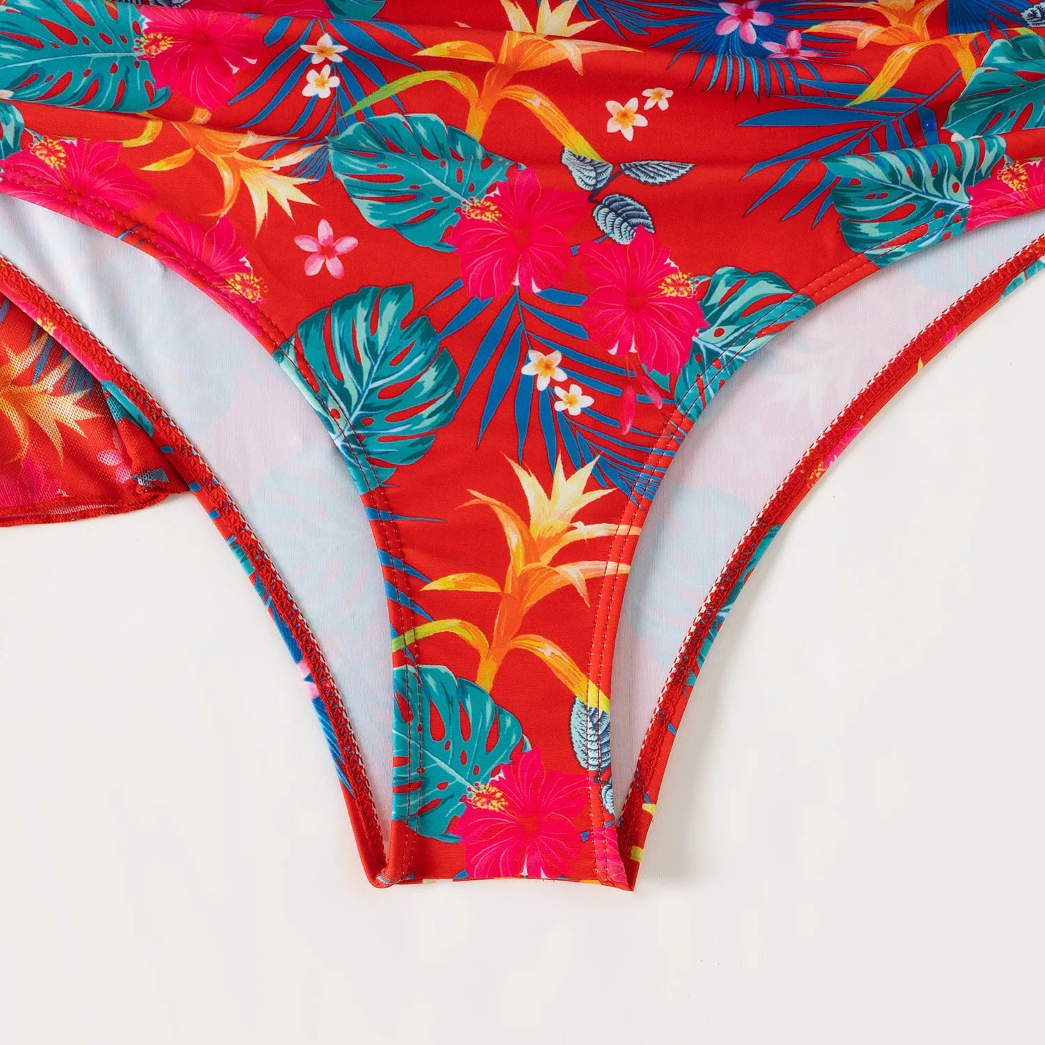 2025 Sexy Floral 3-Piece Bikini Set – High Waist Women’s Swimwear