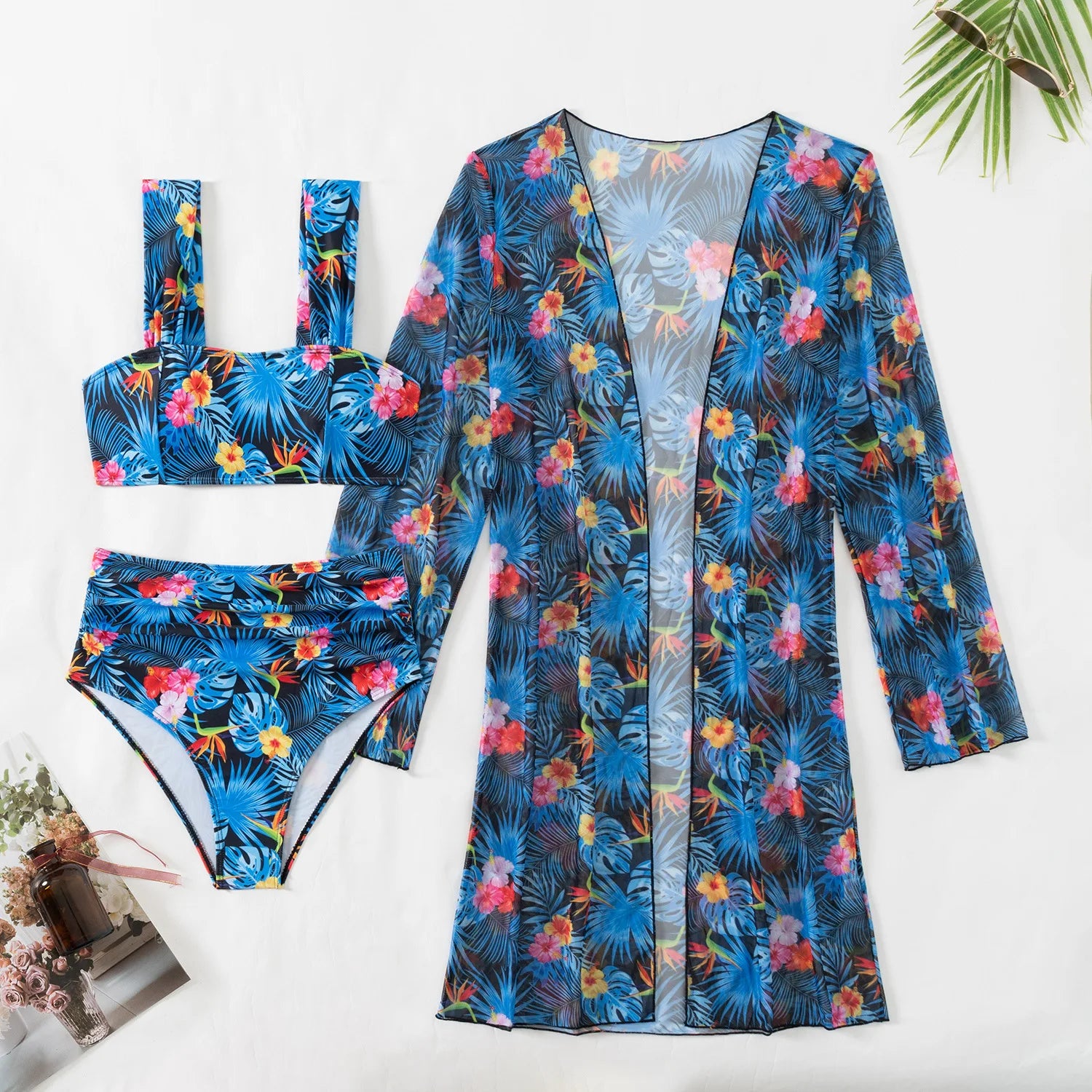 2025 Women’s Elegant 3-Piece Bikini Set – Beachwear Swimsuit Cover-Up