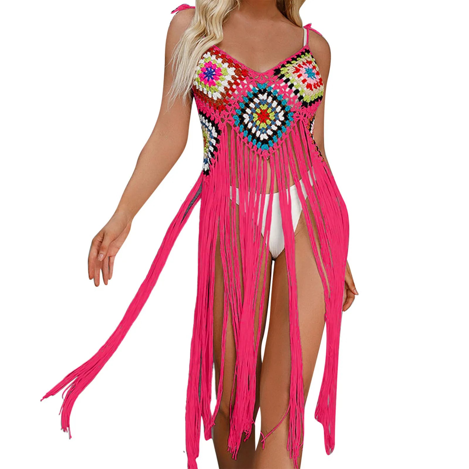 Women’s Sexy Tassel Beach Cover-Up – Mid-Length Skirt Bikini