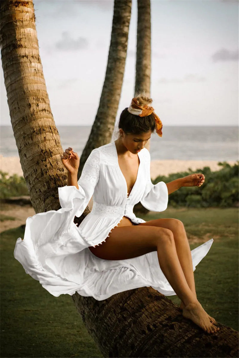 New Self-Tight Kaftan Beach Cover-Up – Women’s Bikini Pareo Sarong