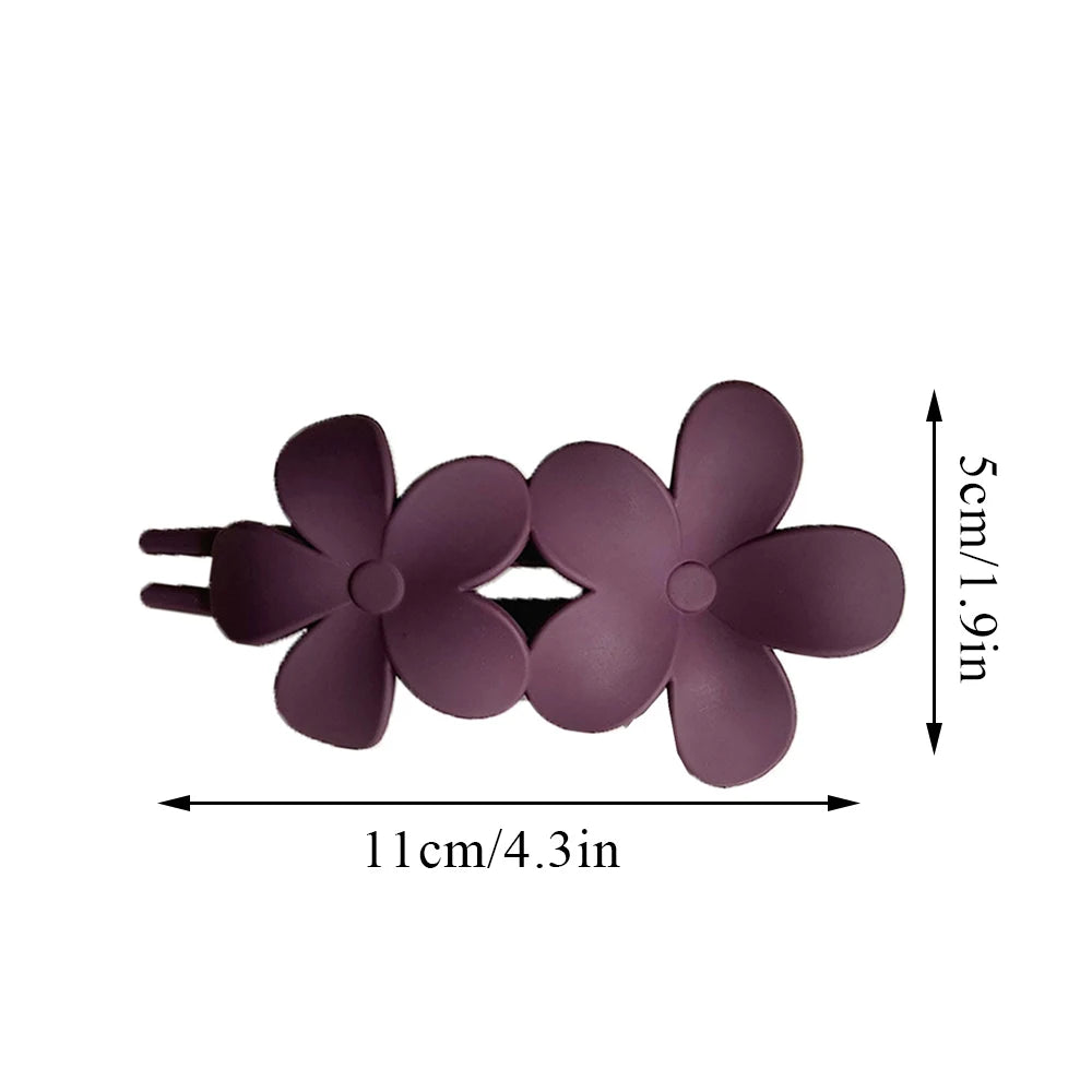 Frosted Flower Hair Claw Clips – Matte Hair Accessories for Women & Girls
